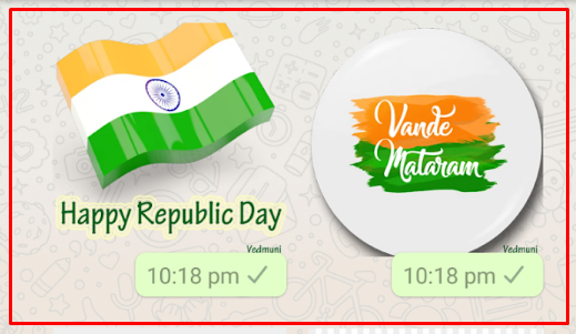 Download 26 January Republic Day Stickers Here