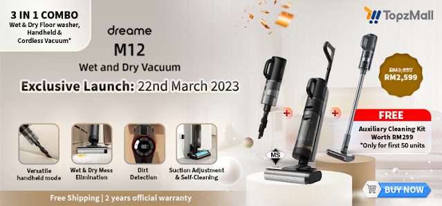 Dreame M12 Wet and Dry Cordless Vacuum Cleaner