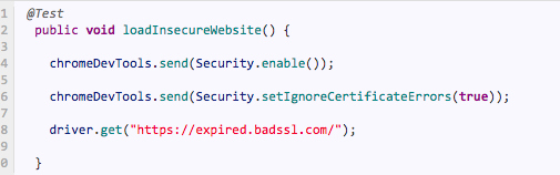 Code to bypass SSL issue