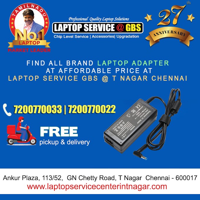 Laptop Adapter Price in T Nagar Chennai