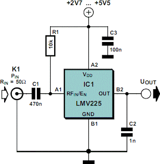 Linear RF Power Meter Circuit Diagram