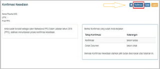  Cara konfirmasi cetak pakta integritas dan cetak form A Cara Konfirmasi, Cetak Pakta Integritas dan Cetak Form A1 Peserta PPG 2018