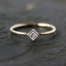 minimalist diamond engagement ring from shop clementine