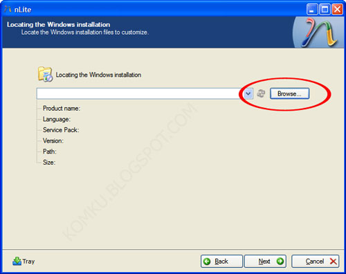 Step 3 - Locating the Windows installation files to costumize