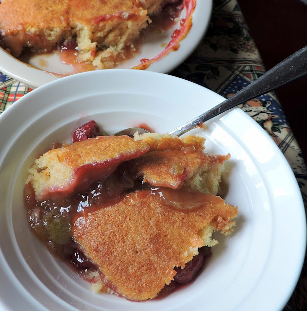 Raspberry & Rhubarb Eve's Pudding