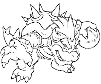 #9 Bowser Coloring Page