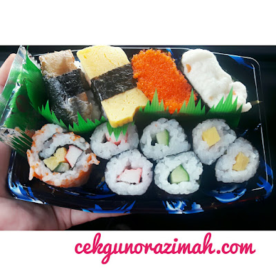 sushi, lama tak makan sushi, peminat sushi, sushi halal