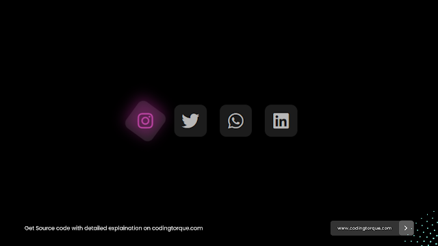 Dark Neon Glowing Social Media Icons Effect - Coding Torque