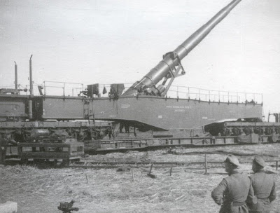 Cañón ferroviario Krupp K5 Leopold (Anzio Annie) railway gun Alemania Germany
