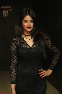 Actress Monica in spicy transparent Black Top at O Pilla Nee Valla Movie Audio Launch Feb 2017 130.JPG