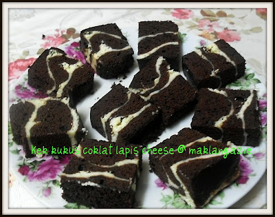 My Kitchen Diary: KEK KUKUS COKLAT LAPIS CHEESE