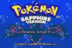 Jogue Pokémon Sapphire rom para GBA grátis online