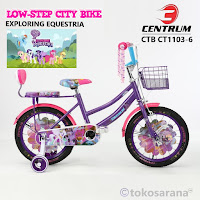 Sepeda Mini Anak Centrum CT1103-6 Exploring Equestria 16 Inch x 1.75 Inch CTB 4-7 Tahun Hi-Ten Steel Low-Step Kids City Bike
