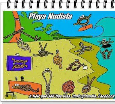 Playa nudista, nudos