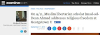 9/11 September 11 Islam Muslims Minaret of Freedom Hoyas for Liberty Georgetown University