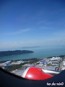 Penang from airplane view. And we arrived about 2pm. (tn )