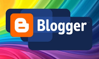 Эмблема Blogger на разноцветном фоне