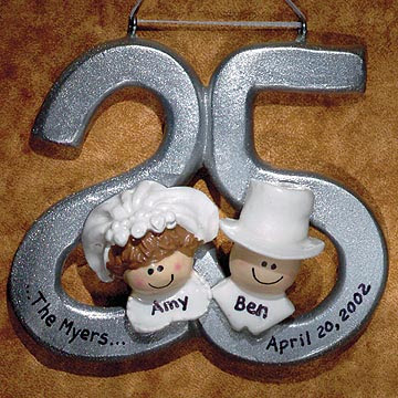 Update yourself with 25th Wedding Anniversary Ornament Anniversary Gift 