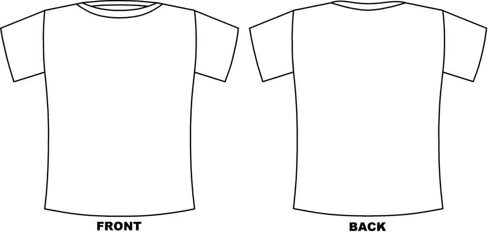 T Shirt Design Template Back.