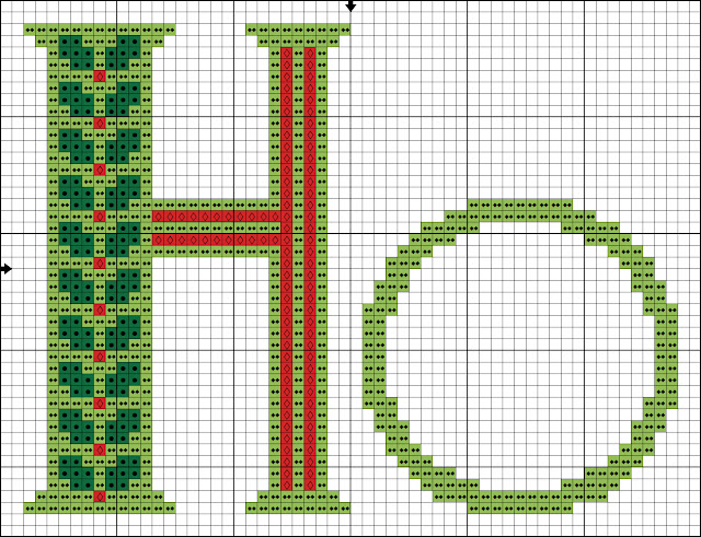 Floss and Fleece: Cross-Stitch Project: Ho Ho Ho Ornaments Chart 3