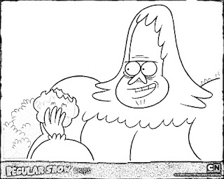  Regular Show coloring pages Mucle man           Regular Show Coloring pages