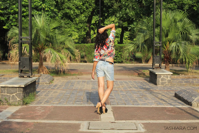 Shorts With A Bold Graphic Top