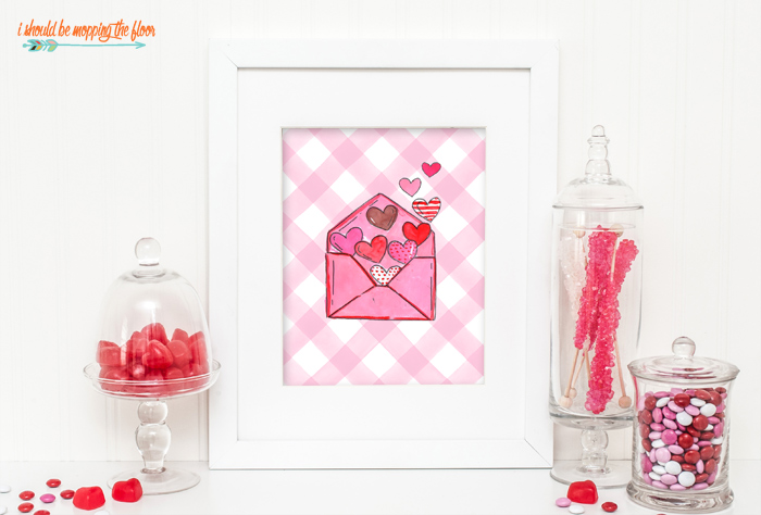 Free Valentine Printable with Hearts