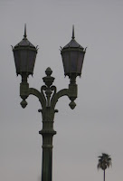 lightpost and palm tree, Cahuenga Blvd., Hollywood, Los Angeles