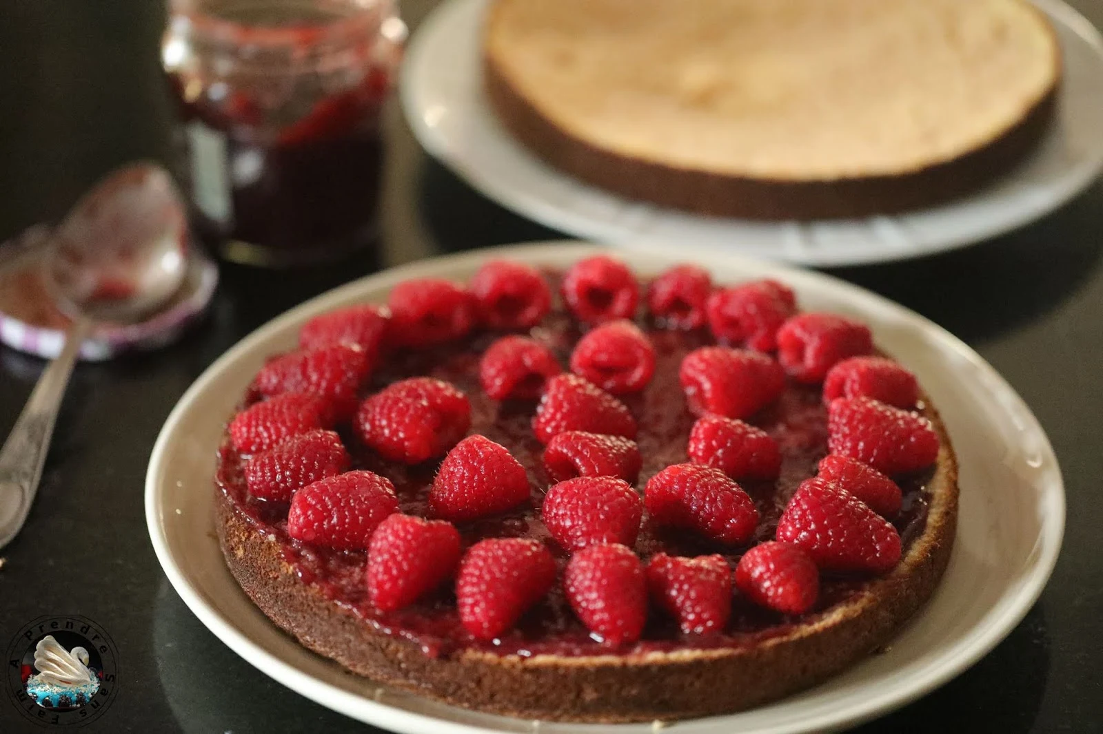 Gâteau framboises amandes