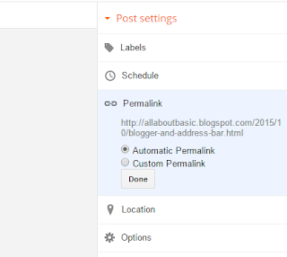 How to use Blogger Permalink.