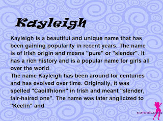 meaning of the name "Kayleigh"