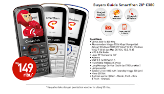 Harga ponsel Smartfren ZIP C380