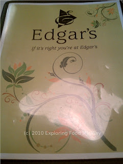 Edgar's Menu Page 1