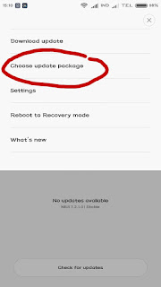 Choose Update Package