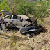 HOMENS ARROMBAM LOJA EM BAIXA GRANDE CAPOTA CARRO DURANTE A FUGA E SÃO PRESOS PELA PM EM IPIRÁ-BA 