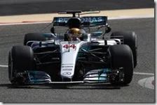 Lewis Hamilton nei test del Bahrain 2017