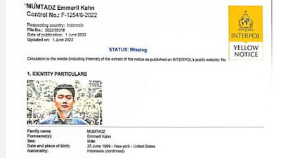 Yellow Notice Eril Anak Ridwan Kamil Diterbitkan Interpol