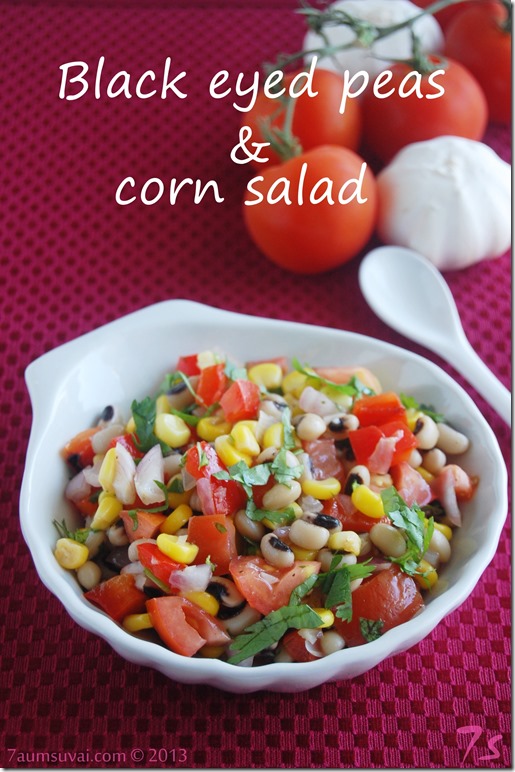 Black eyed peas and corn salad