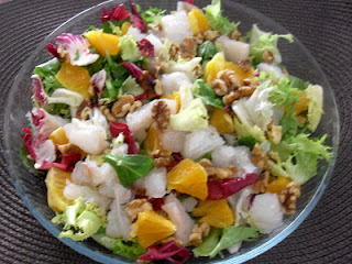 Ensalada con bacalao y naranja