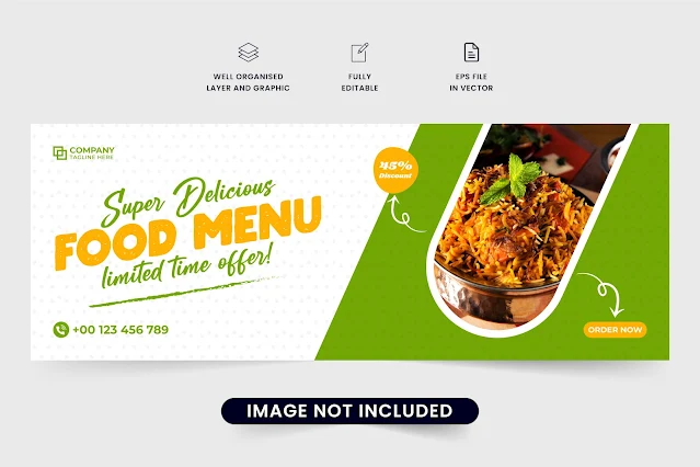 Food promotion template vector design free download