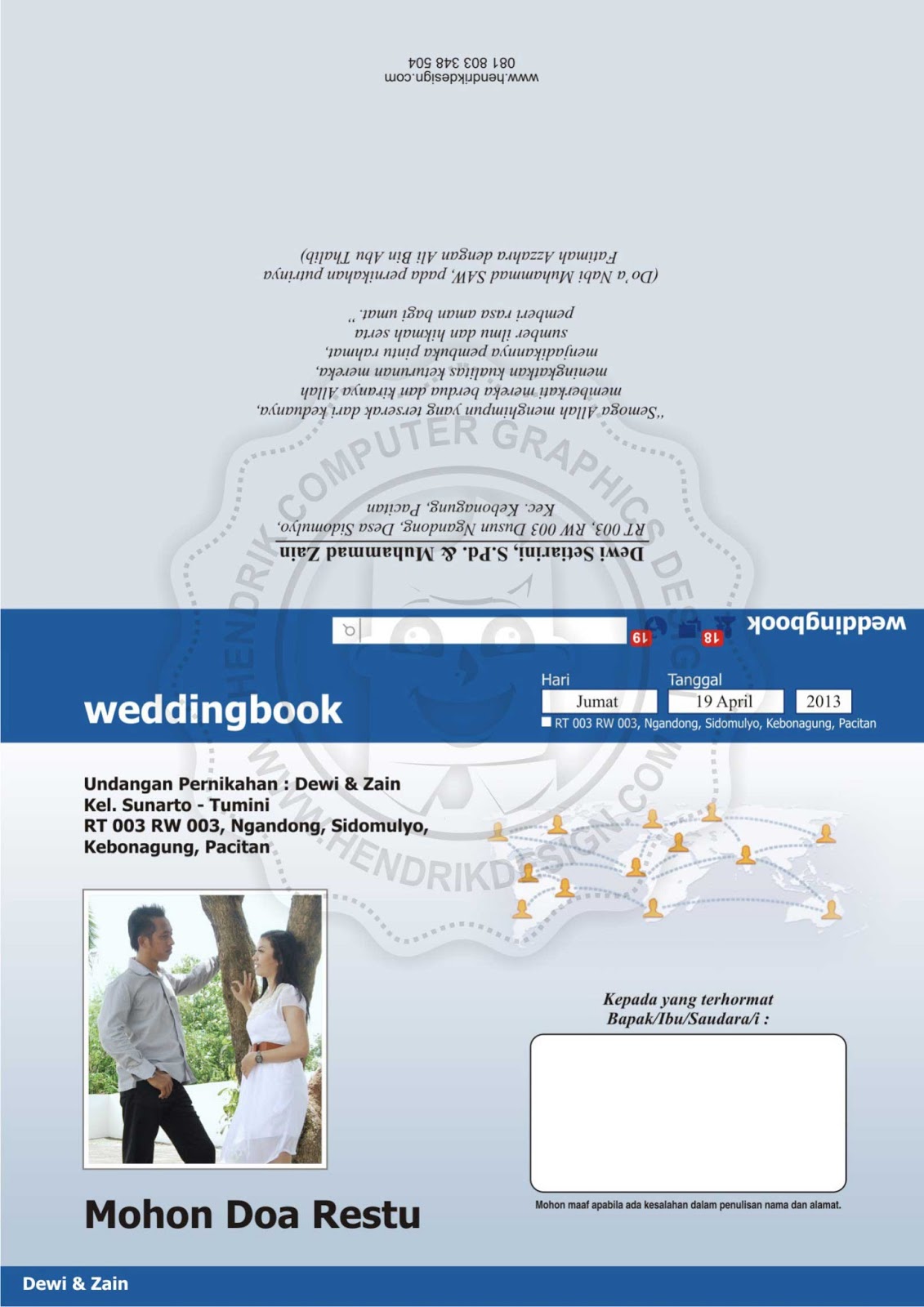 Pin Pernikahan Model Kartu Undangan Blanko Template on 