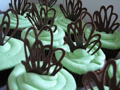 Mint chocolate cupcakes