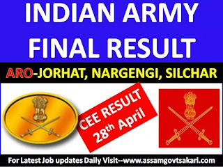 Indian Army ZRO Shillong Final Result