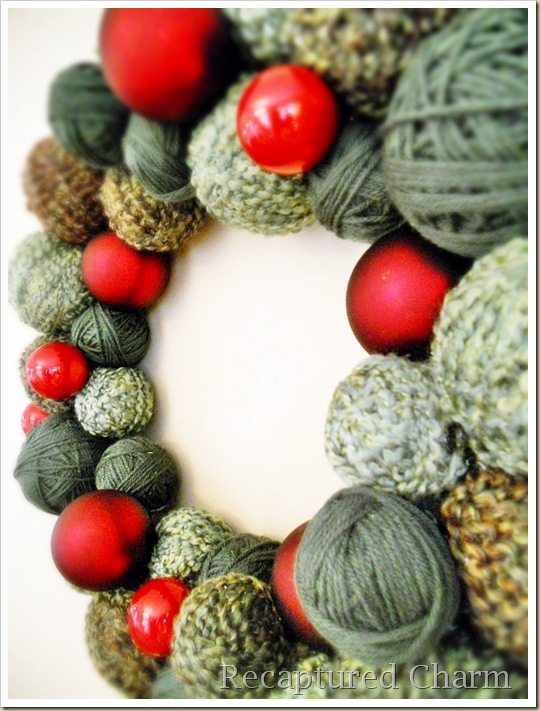 yarn christmas wreath 035b