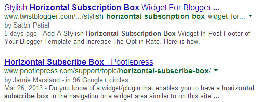 Stylish Horizontal Subscription Box