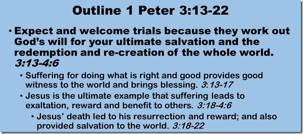 Outline 1 Peter 3.13-22