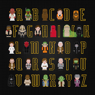 Star Wars Alphabet - New Edition - Cross Stitch PDF Pattern Download