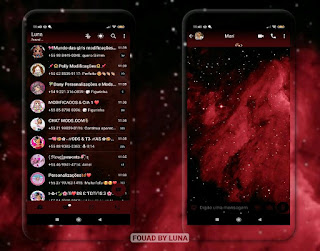 Galaxy Red Theme For YOWhatsApp & Fouad WhatsApp By Luna