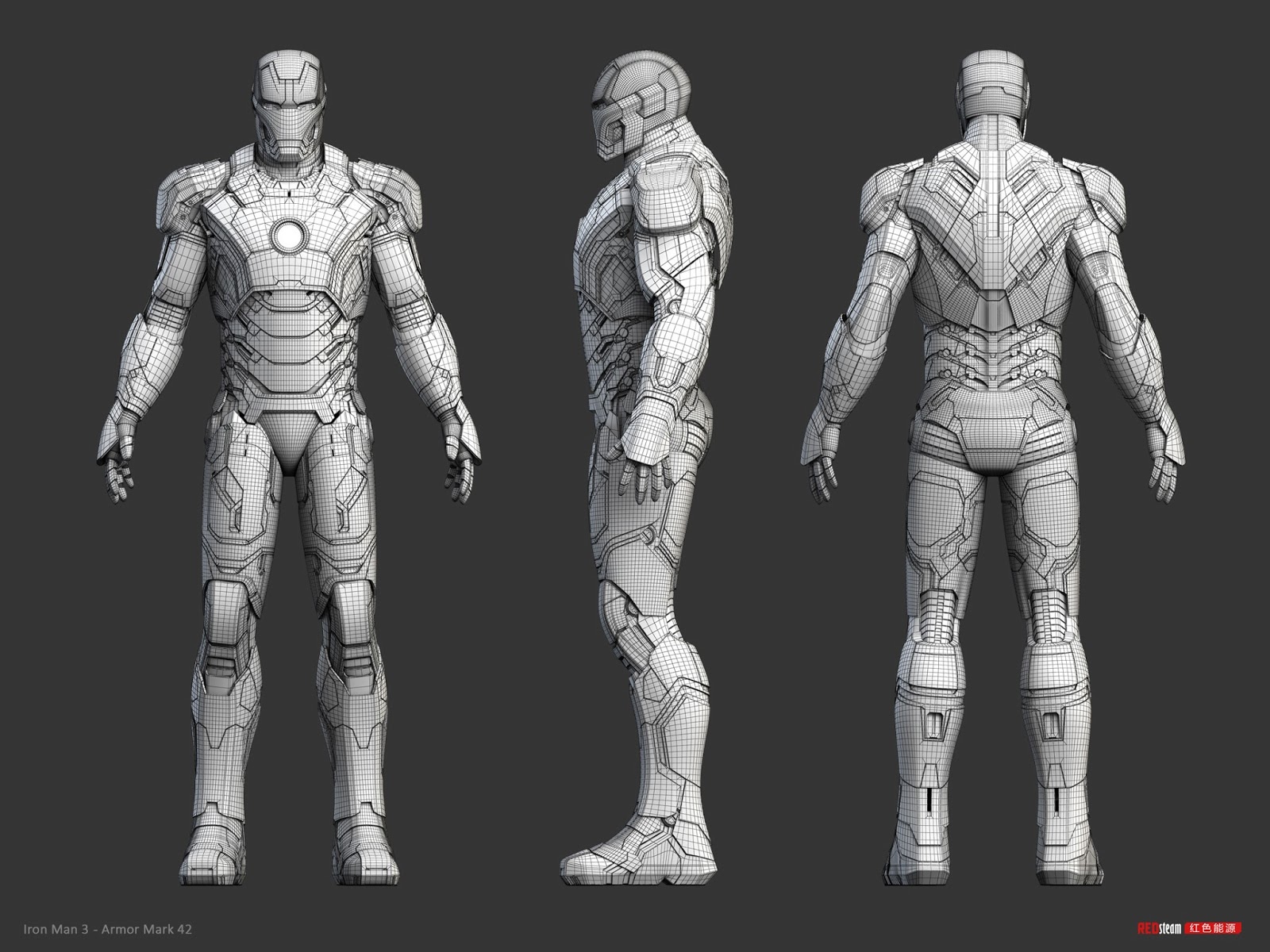 5K'3D: Iron Man 3 - armor Mark 42