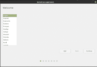 Welcome slide show of linux mint 19 installation